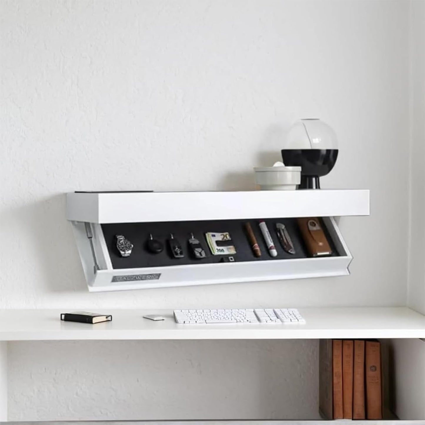 Étagère Murale - MagicShelf™ - Blanc Mat - Rangement signature