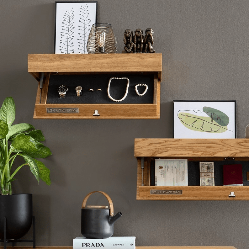 Étagère Murale - MagicShelf™ - Bois Naturel - Rangement signature