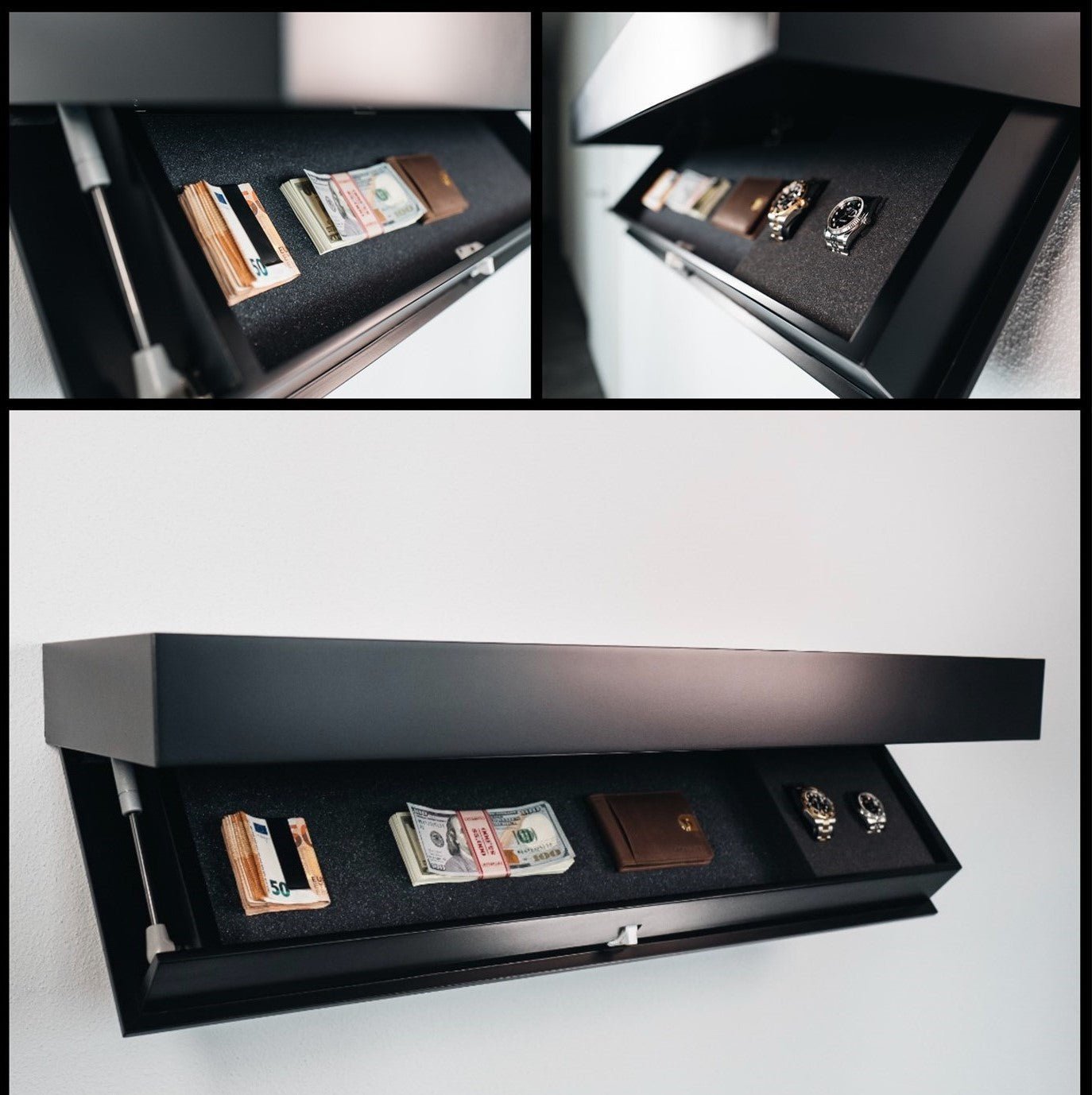 Étagère Murale - MagicShelf™ - Noir Mat - Rangement signature