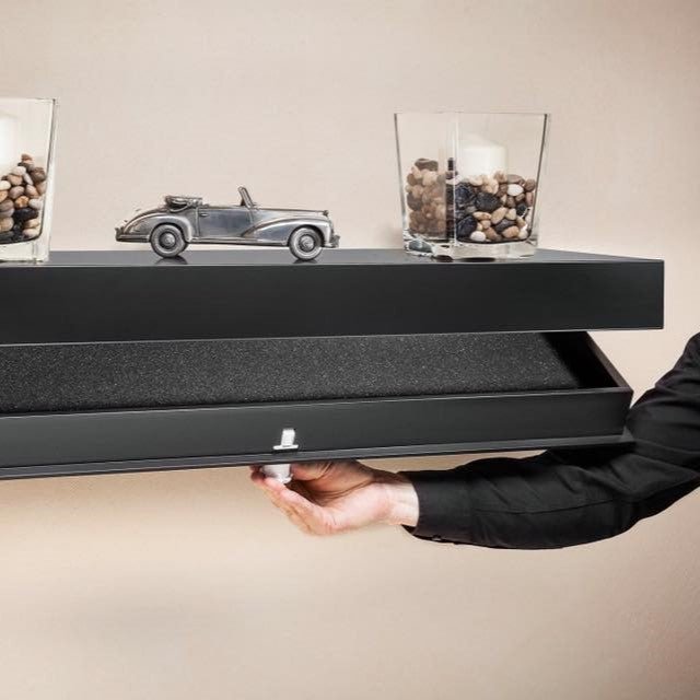 Étagère Murale - MagicShelf™ - Noir Mat - Rangement signature