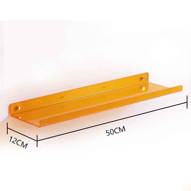 Étagère murale Plexiglass Flottante orange 50cm