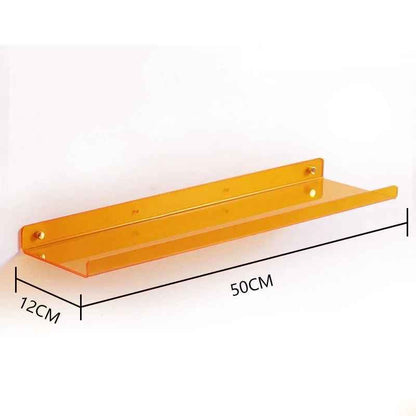 Étagère murale Plexiglass Flottante orange 50cm