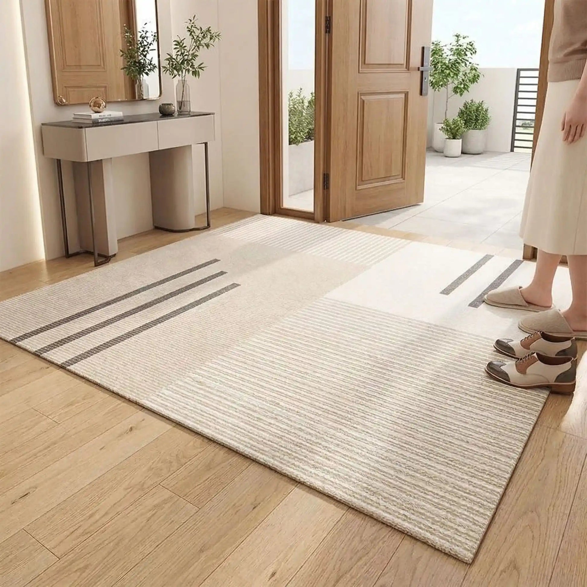 Grand tapis d'entrée | Antidérapant Chic - Rangement signature