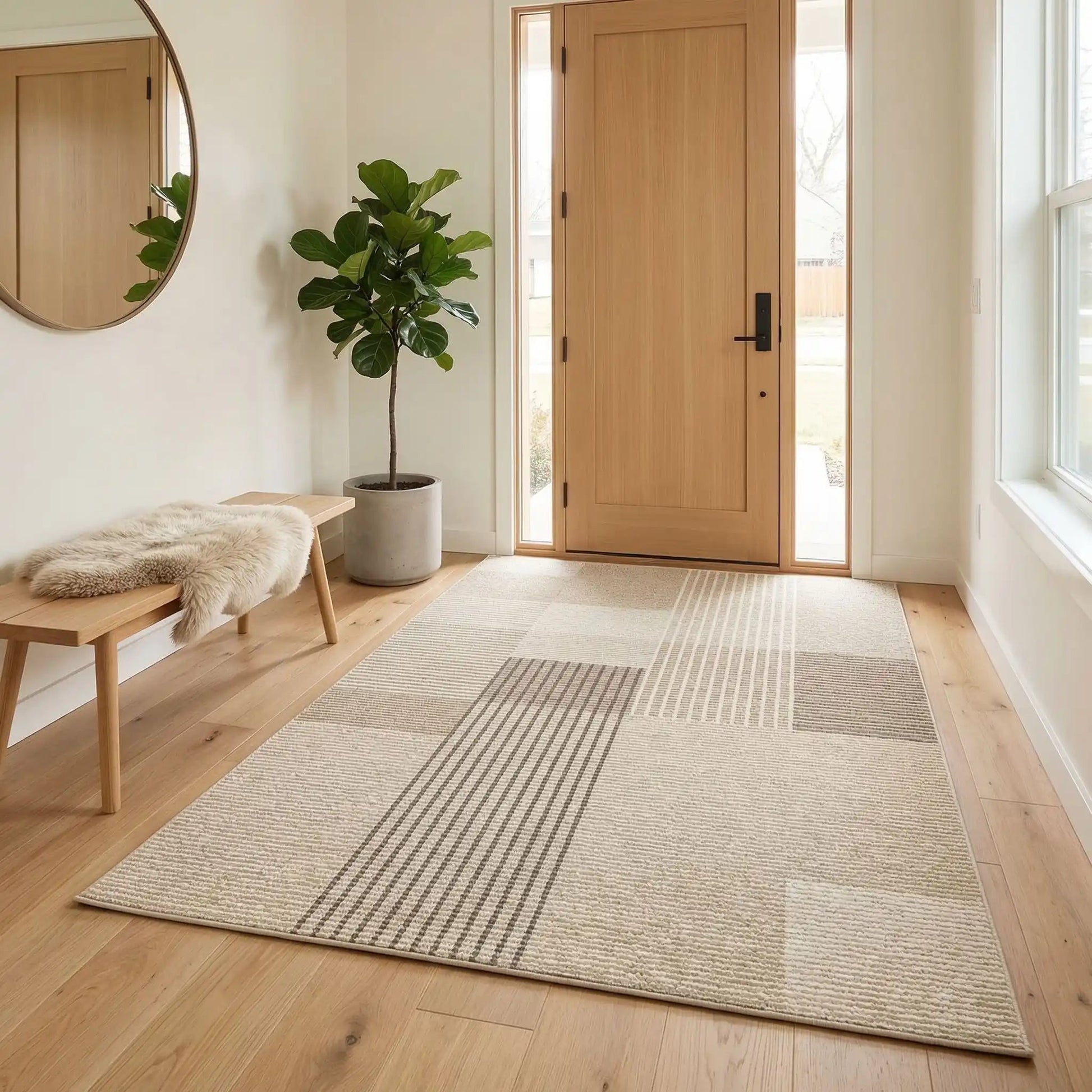 Grand Tapis d'entrée | Antidérapant Résistant - Rangement signature
