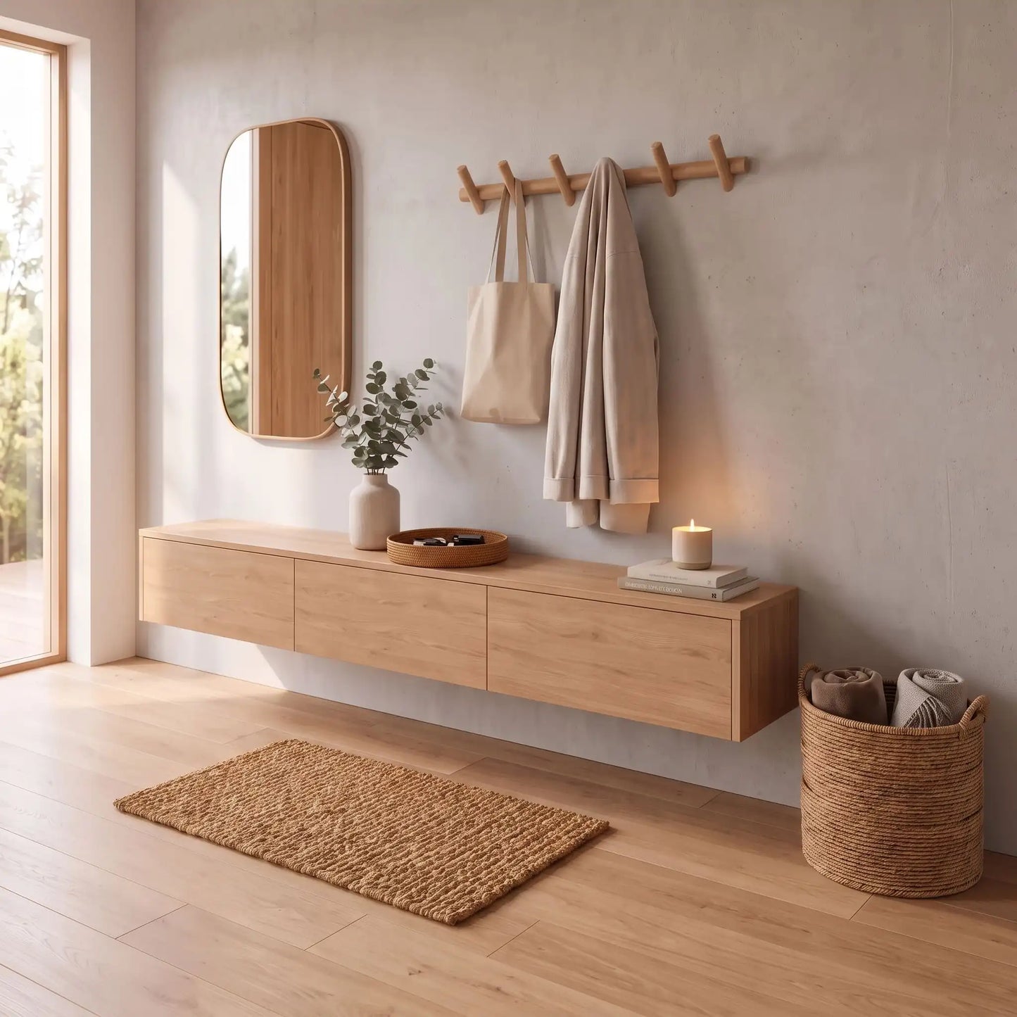Pack d’entrée SKOG™ naturel créant une harmonie visuelle apaisante