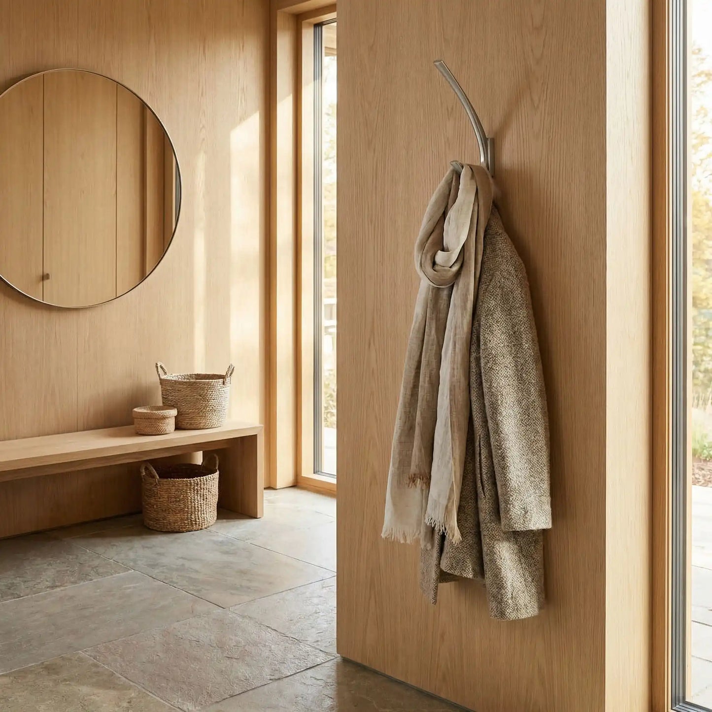 Patere argent entrée