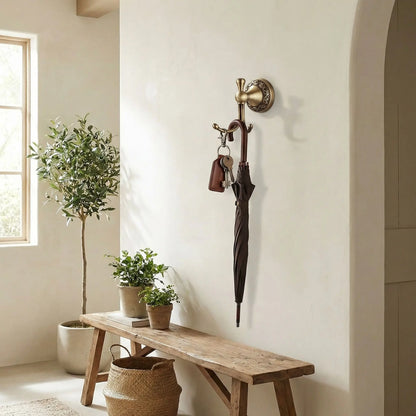 Patère métal sculpté parapluie