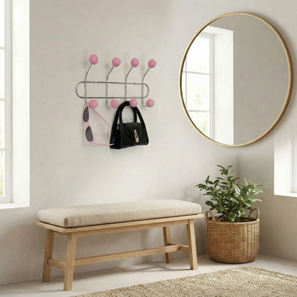 Patère murale dans une belle entrée Vintage Élégance Rose