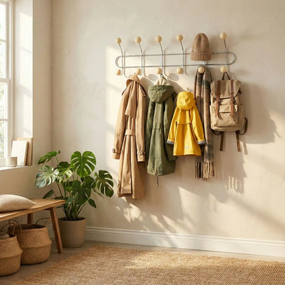 Patère murale familiale Vintage Élégance beige