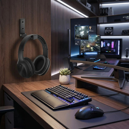 Patere Murale pliable en métal, support mural pour casque dans setup gaming moderne