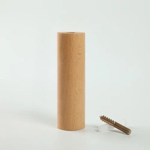 Pateres murales en bois naturel, format 10 cm avec design minimaliste et fixation invisible