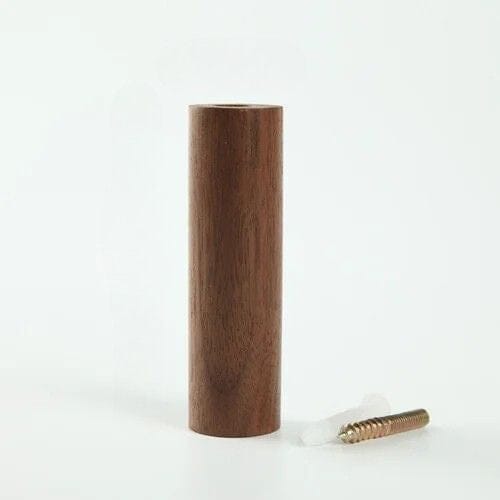 Pateres murales en bois noyer massif, format 10 cm avec fixation invisible robuste
