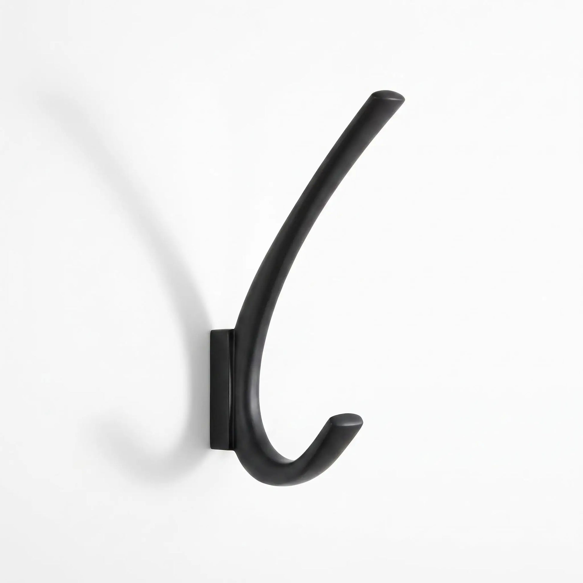 Patère murale LYKKE™ en alliage de zinc noir, design minimaliste, 1 unité