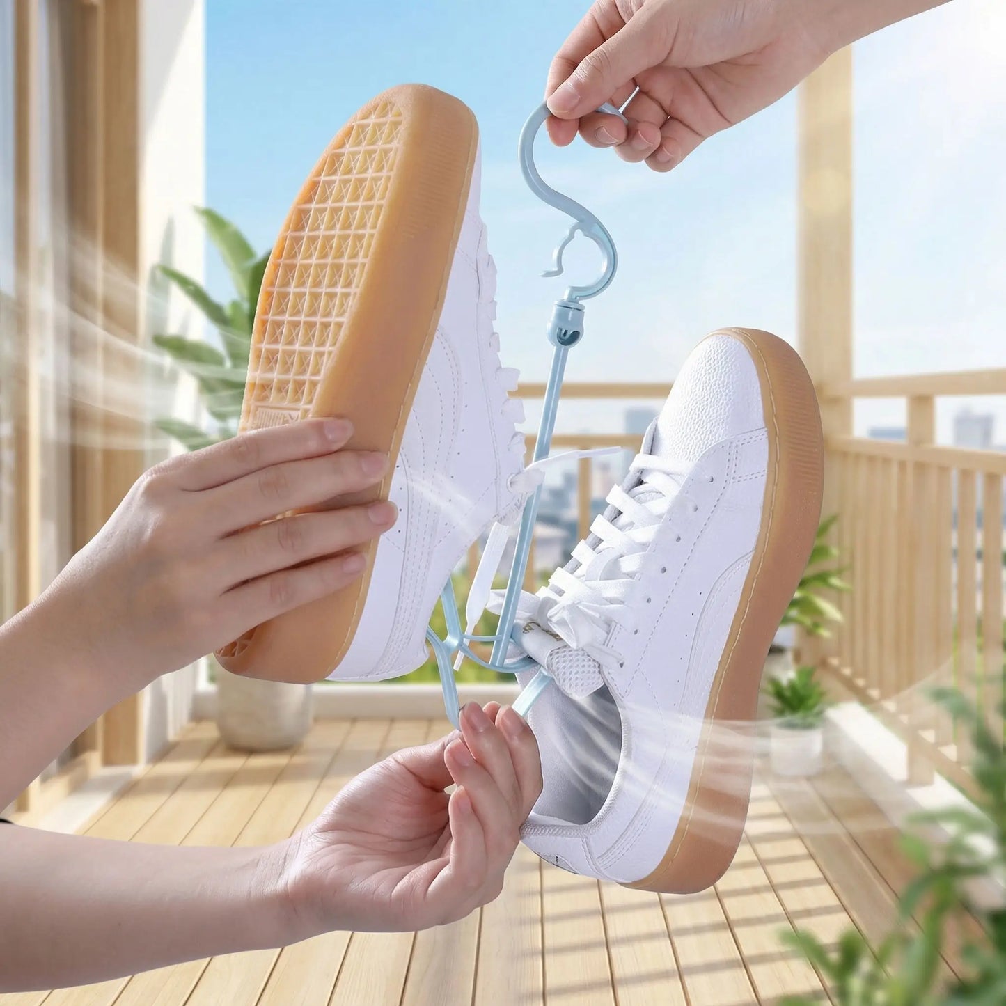 Portant chaussure avec aération