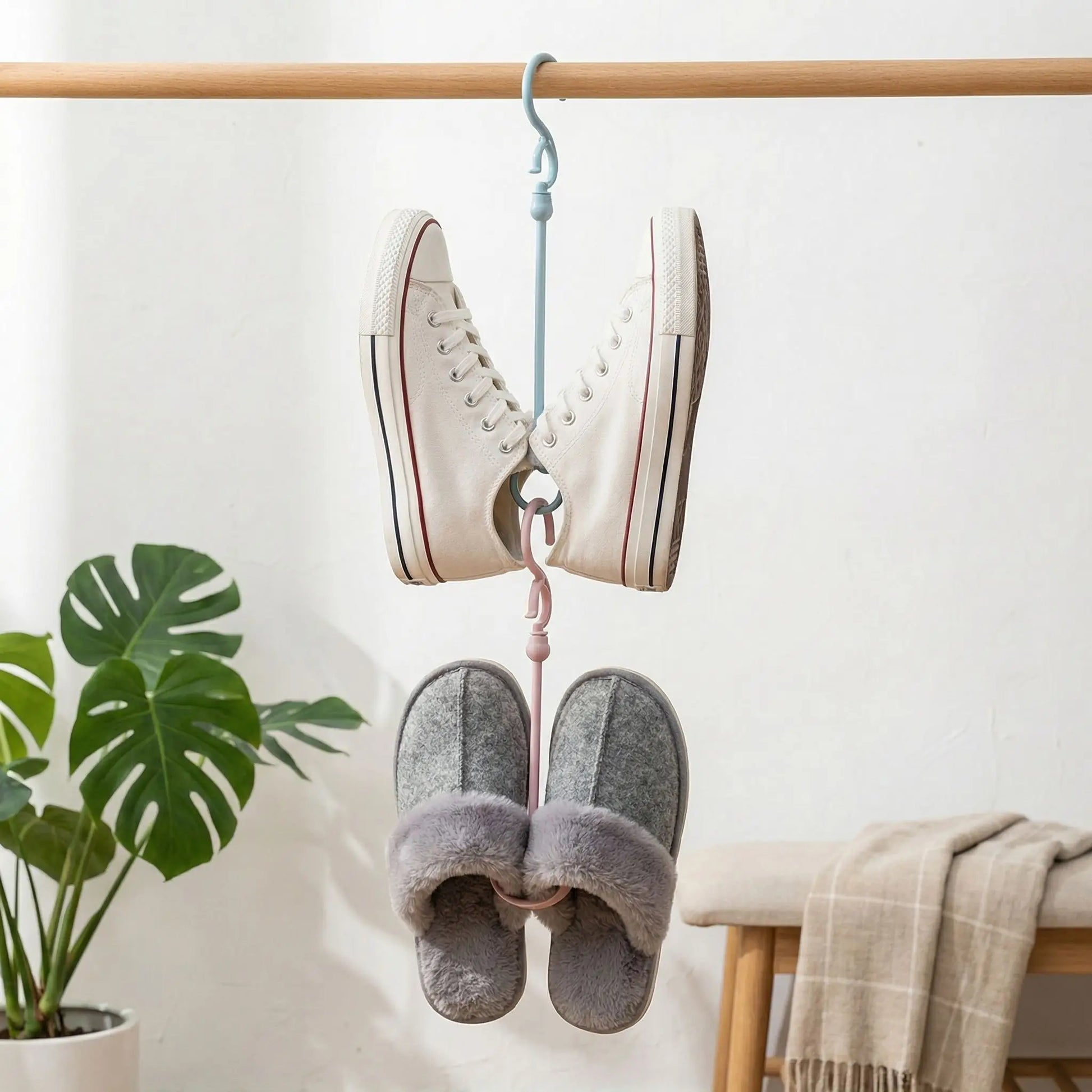 Portant chaussure superposable