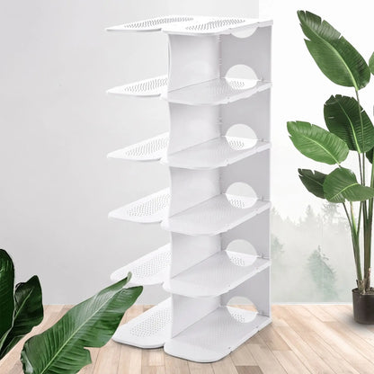 Portant chaussures FJELL™ modulaire en plastique résistant blanc pour un rangement lumineux