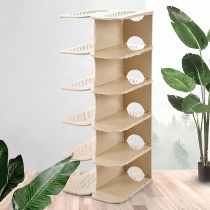 Portant chaussures FJELL™ modulaire en plastique résistant kaki pour un rangement naturel et harmonieux