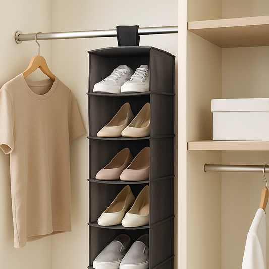 Portant pour chaussures suspendu 10 étagères dans le placard