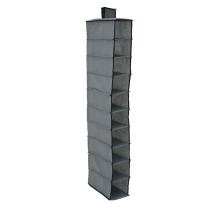 Portant pour chaussures suspendu 10 étagères Gris