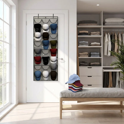 Porte casquette mural FJELL™ RangStyle en tissu Oxford renforcé pour organiser les casquettes