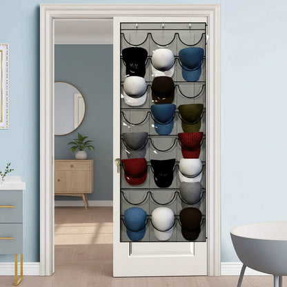 Porte casquette mural en tissu