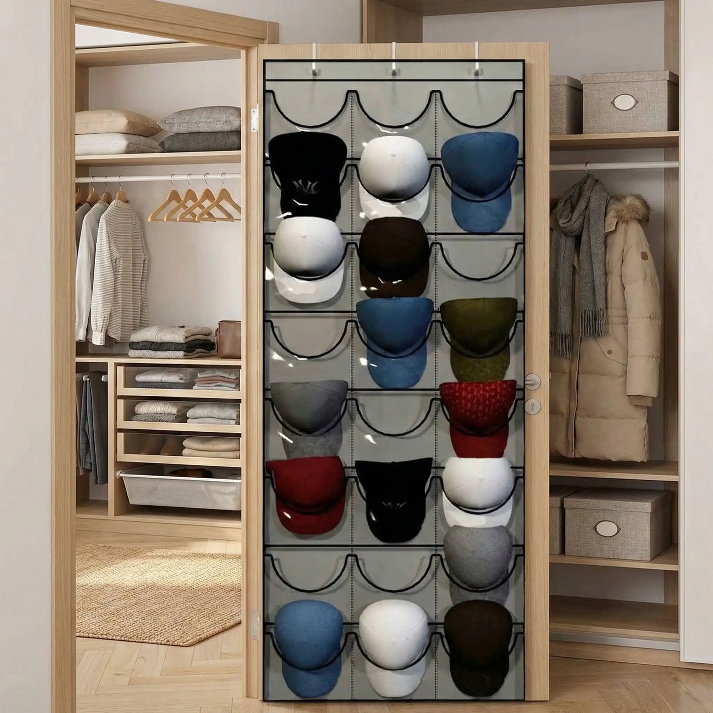 Porte casquette mural gain de rangement