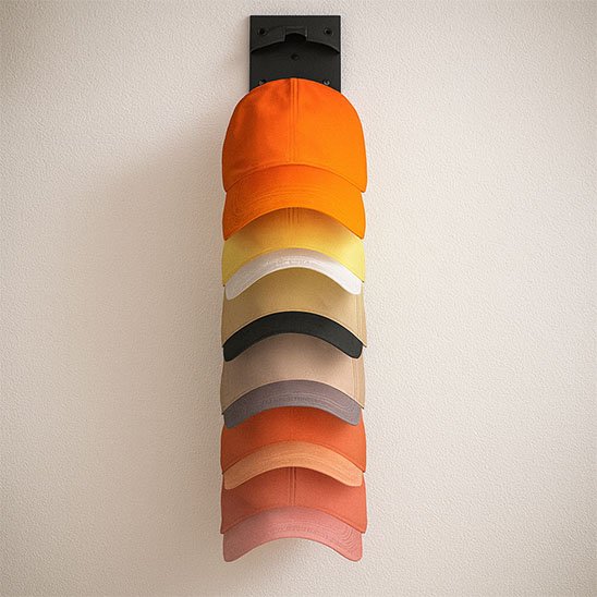 Porte-casquette mural PremiumRack avec casquette orange