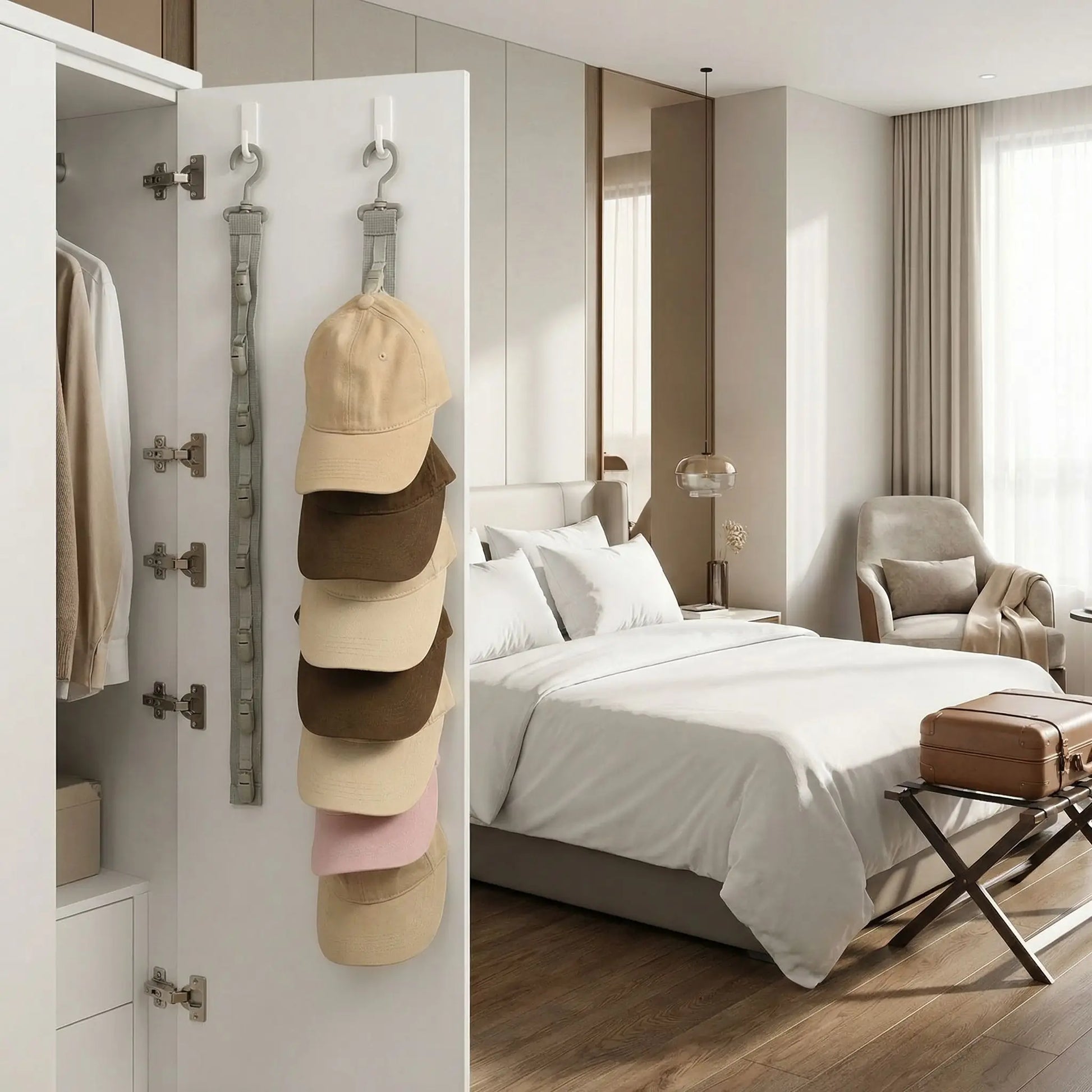 Porte casquette sur gance verticale