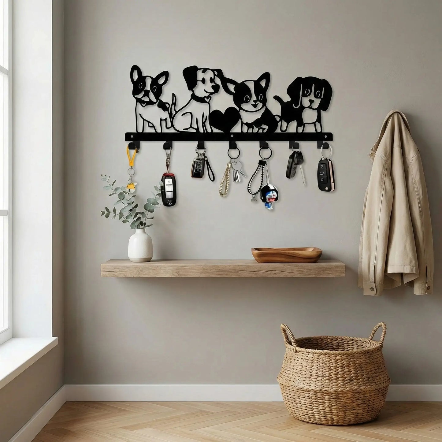 Porte cle mural dans une belle entrée