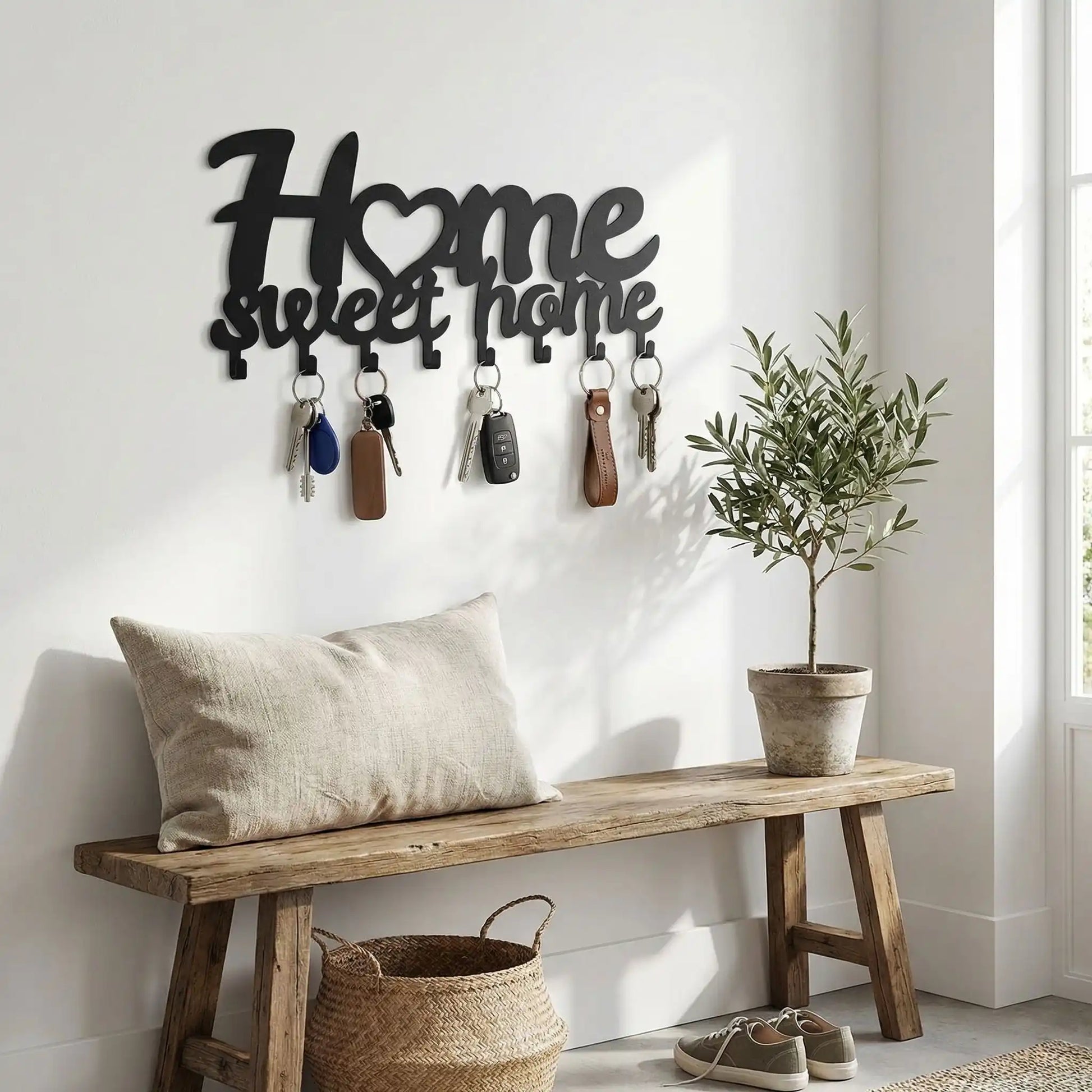 Porte-clé mural home sweet home pratique