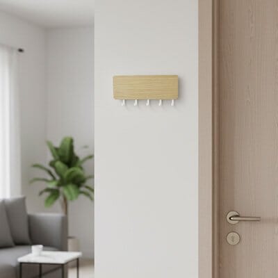 Porte-Clé Mural | OrganizHome Porte-clés mural Rangement signature Blanc 