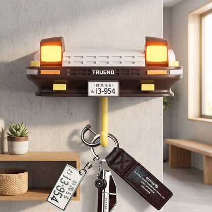 Porte‑clés mural adhésif plastique résistant blanc FJELL Passion AE86