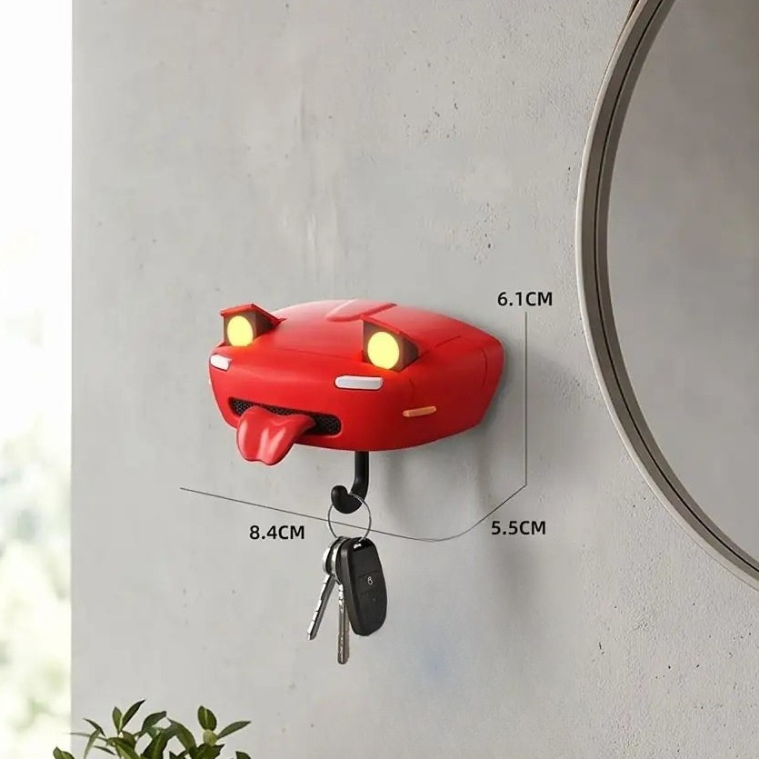 Porte‑clés mural adhésif plastique résistant FJELL LightKey dimensions détaillées