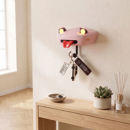Porte‑clés mural adhésif plastique résistant rose FJELL LightKey