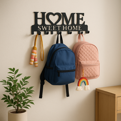 porte cles mural avec sacs pour enfants