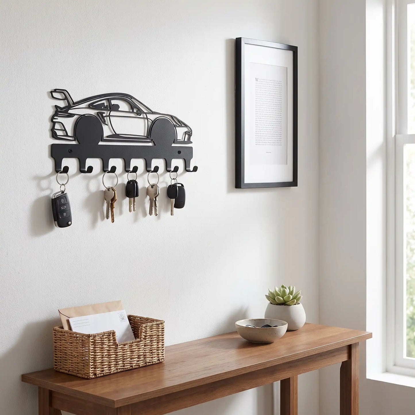 Porte‑clés mural élégance sportive métal noir LYKKE design moderne