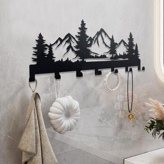 porte cles mural mountain avec serviette