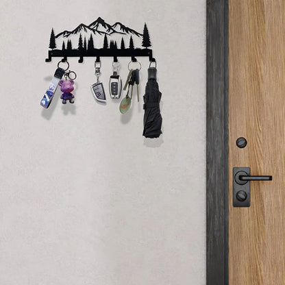porte cles mural mountain dans une entree