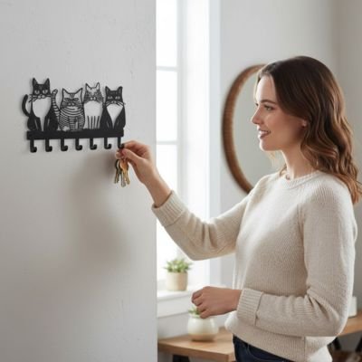 Porte clés mural sept crochets