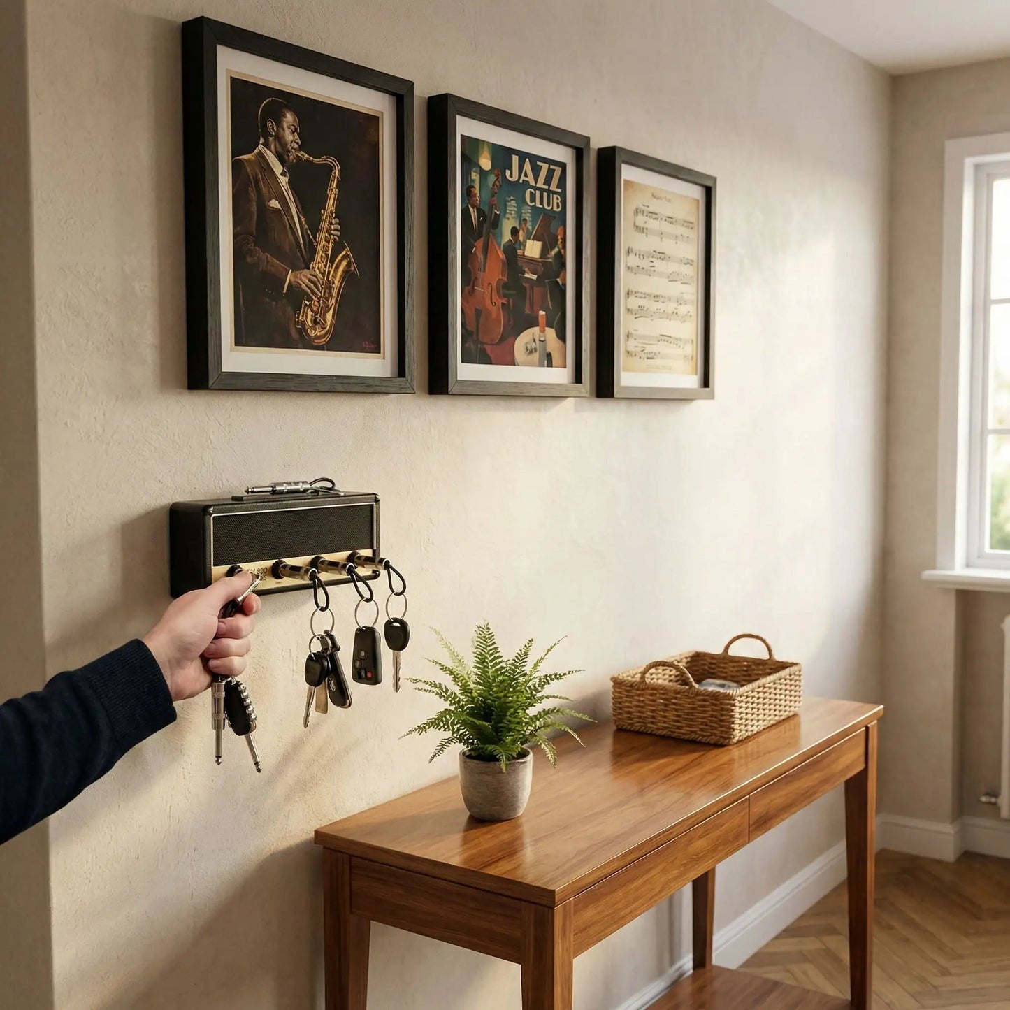 Porte-Clés Mural | Vintage Radiodiffuseur Inox - Rangement signature