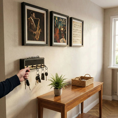 Porte-Clés Mural | Vintage Radiodiffuseur Inox - Rangement signature