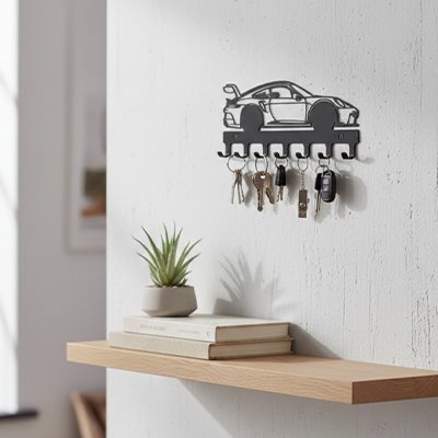 Porte-clés mural voiture décorative