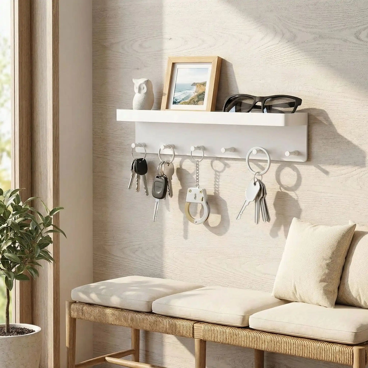 Porte clés muraux Élégance blanc