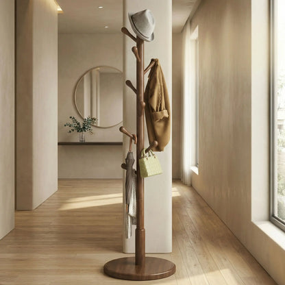 Porte-manteau bois massif sur pied design