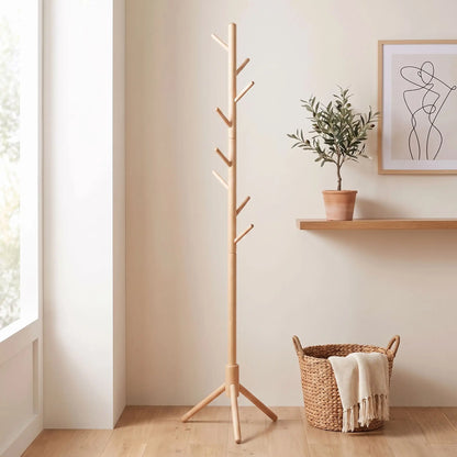 Porte‑manteau bois naturel SKOG élégant 180 cm