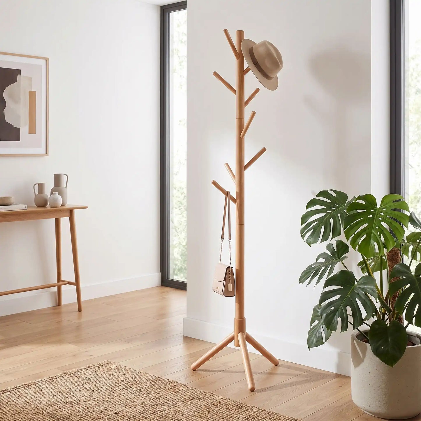 Porte‑manteau bois SKOG élégant 180 cm