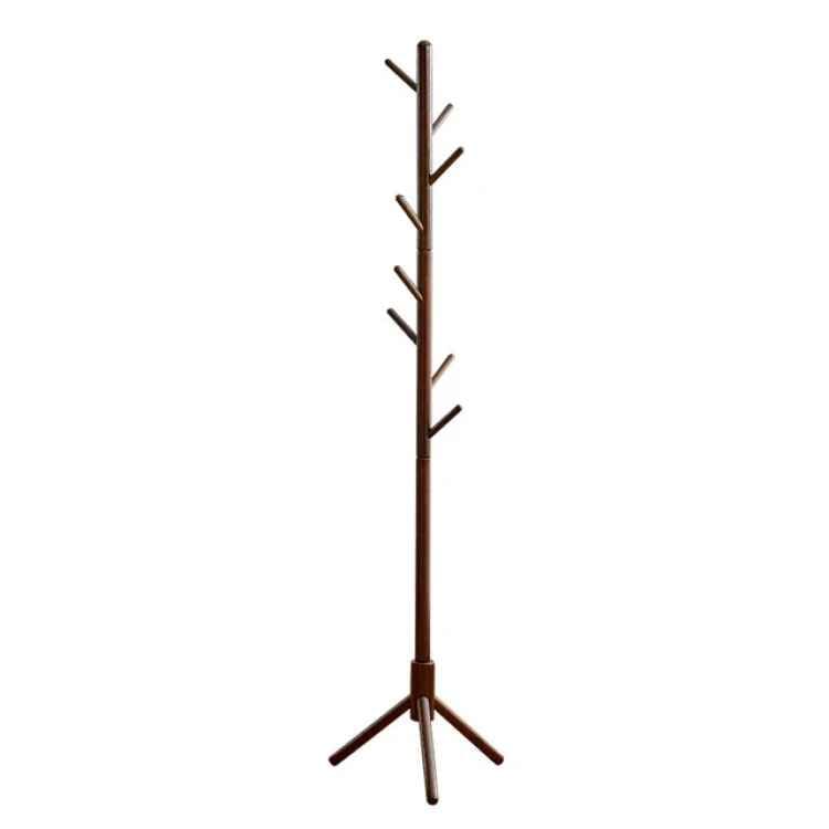 Porte-manteau sur pied noir au design scandinave épuré en bois massif