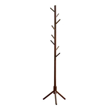 Porte-manteau sur pied noir au design scandinave épuré en bois massif