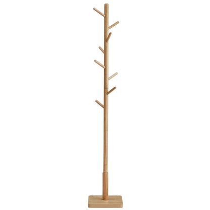 Porte-manteau sur pied Juchoir en bois d'hévéa couleur kaki pour une entrée moderne