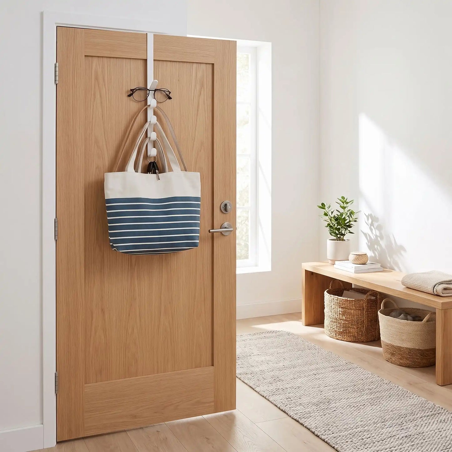 Porte‑manteau de porte sans perçage Modèle Futé en résine